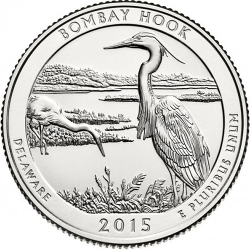 Quarter Dollar 2015 S USA UNC, Bombay Hook