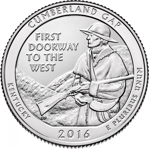 Quarter Dollar 2016 P USA UNC, Cumberland Gap