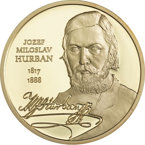 Medaila MS, pozlátená, Jozef Miloslav Hurban - Štúrovci