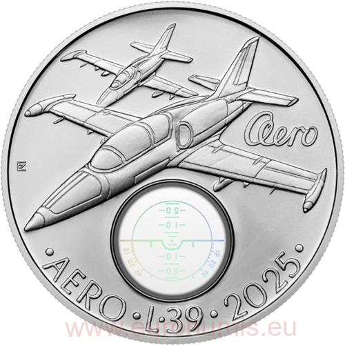 500 korún 2025 Česko BK, Cvičné lietadlo Aero L-39 Albatros