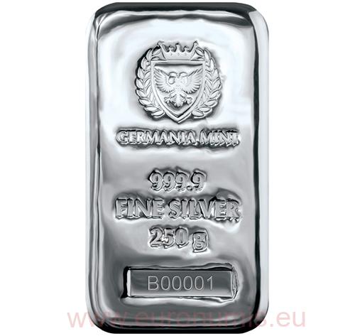 Investičná tehlička - Strieborná tehlička 250 g 999.9 Germania Mint
