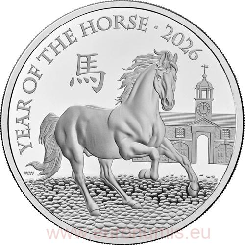 10 Pounds 2026 Anglicko PROOF 5 Oz Ag Year of the Horse