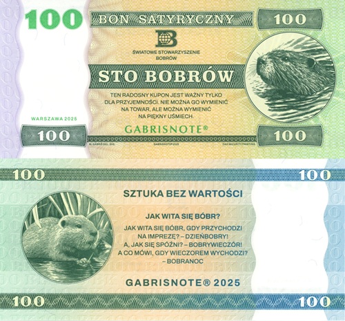 100 Bobrov 2025 Poľsko UNC