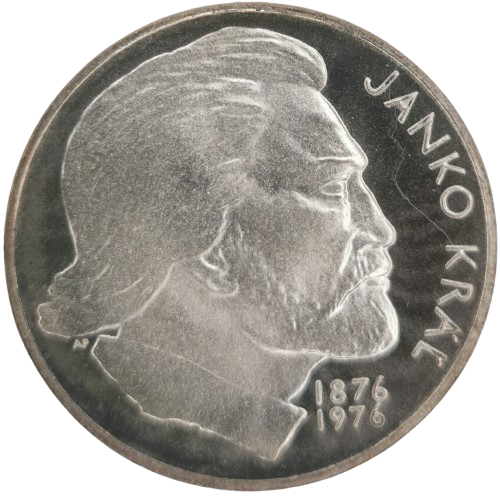 100 Korún 1976 Československo PROOF, Janko Kráľ