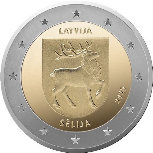 2 euro 2025 Lotyšsko cc.UNC, Selija