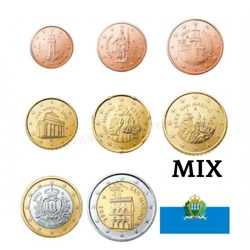 SET mix rokov San Maríno UNC (3,88€)