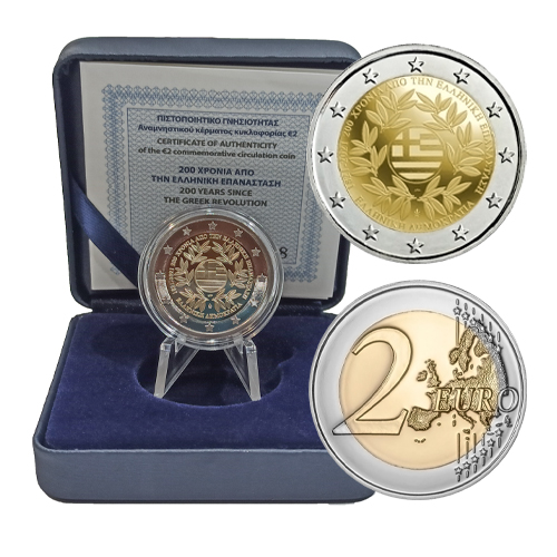 2 euro 2021 Grécko PROOF, Grécka revolúcia