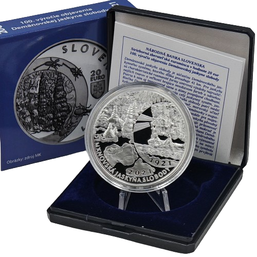 20 euro 2021 Slovensko PROOF, Demänovská jaskyňa slobody