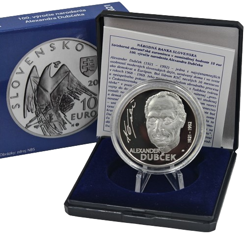 10 euro 2021 Slovensko PROOF, Alexander Dubček