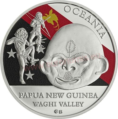 20 Francs CFA 2020 Congo PROOF 1 Oz Ag, motív Papua Nová Guinea