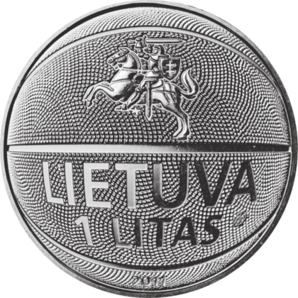 1 Litas 2011 Litva UNC basketball karta