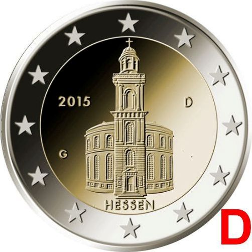 2 euro 2015 D Nemecko cc.UNC, Hessen