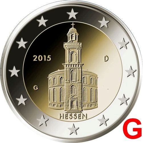 2 euro 2015 G Nemecko cc.UNC, Hessen