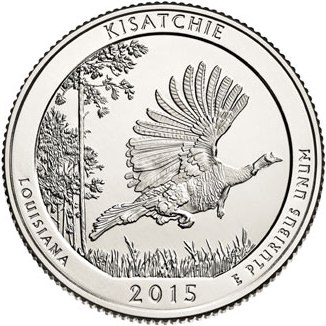 Quarter Dollar 2015 S USA UNC Kisatchie