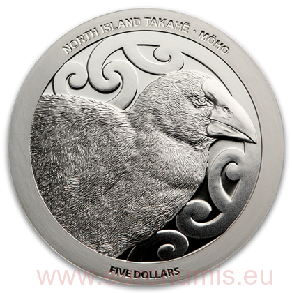 5 Dollars 2019 Nový Zéland PROOF 1 Oz Ag Takahe