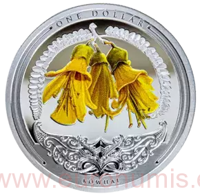 Dollar 2021 Nový Zéland PROOF 1 Oz Ag Kowhai