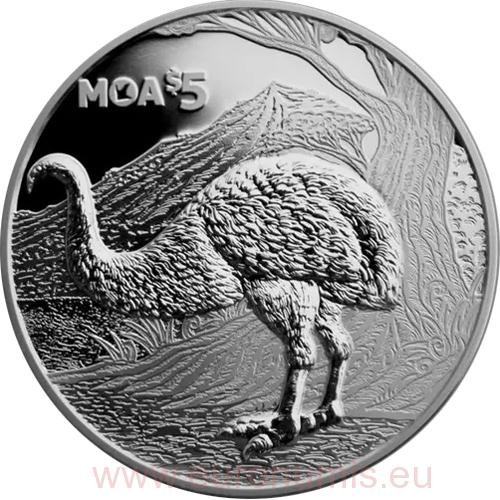 5 Dollars 2018 Nový Zéland PROOF 1 Oz Ag Moa