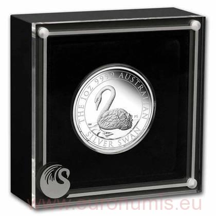 Dollar 2021 Austrália PROOF 1 Oz Ag Australian Swan