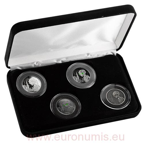 SADA 4 mincí, Two Cedis 2021 Ghana 1/2 Oz Ag Alien