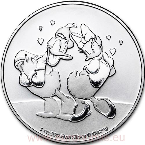 2 Dollars 2021 Niue BU 1 Oz Ag Donald a Daisy