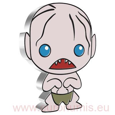 2 Dollars 2021 Niue PROOF farbená 1 Oz Ag Chibi - Gollum