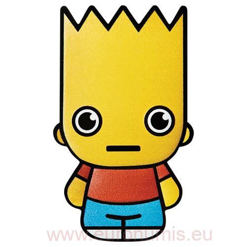 Dollar 2022 Tuvalu BU farbená 1 Oz Ag Bart Simpson