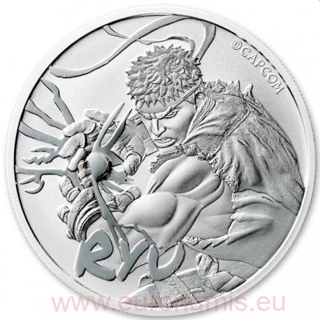 Dollar 2022 Tuvalu BU 1 Oz Ag Street Fighter - Ryu