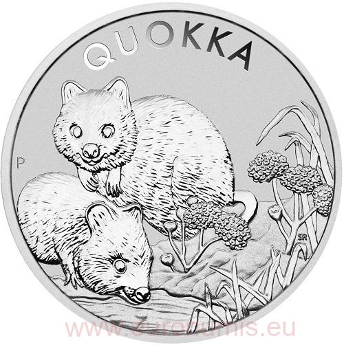 Dollar 2022 Austrália BU 1 Oz Ag Quokka (X:4:4)