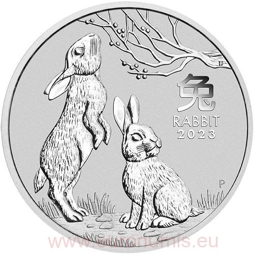 Dollar 2023 Austrália BU 1 Oz Ag Lunar III. Rabbit (X:4:6)