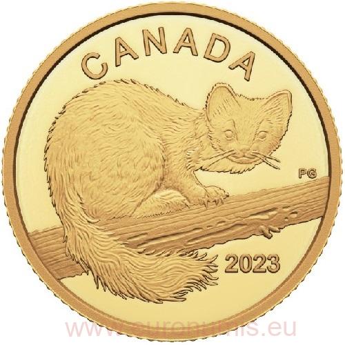 10 Dollars 2023 Kanada PROOF 1,58g  Au The Curious Marten(TRE36)