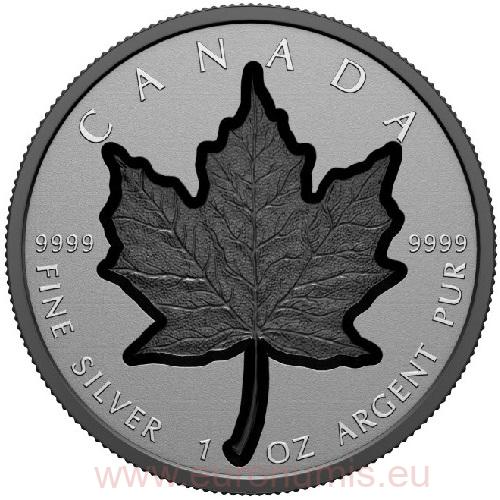 20 Dollars 2023 Kanada PROOF 1 Oz Ag Maple Leaf Black Rhodium(X:12:1)