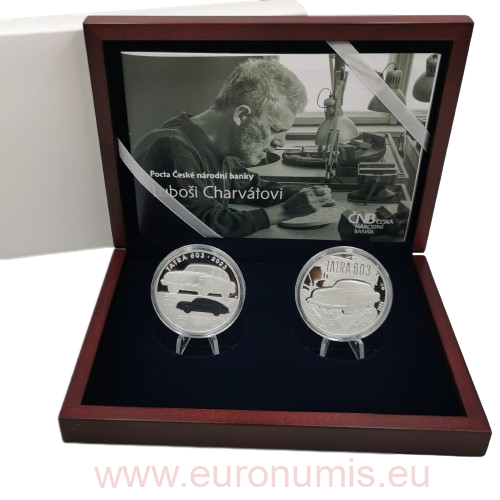 SADA 500 korún + strieborná medaila 2023 Česko PROOF automobil Tatra 603