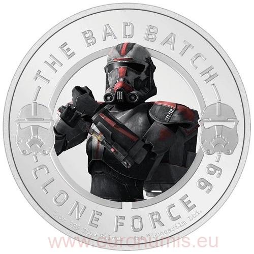 2 Dollars 2022 Niue PROOF farbená 1 Oz Ag The Bad Batch - Hunter