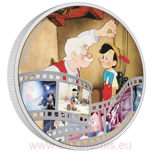 10 Dollars 2022 Niue PROOF farbená 3 Oz Ag Pinocchio
