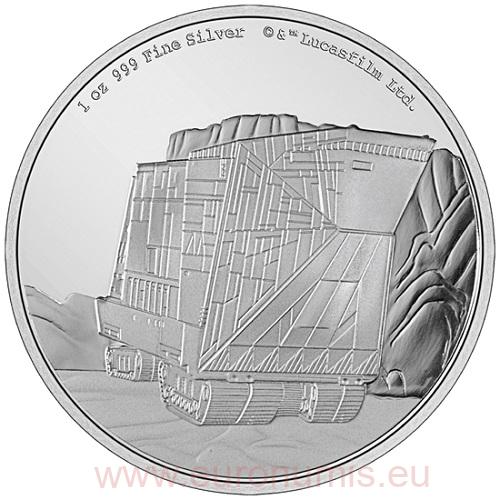 2 Dollars 2022 Niue PROOF 1 Oz Ag, Star Wars - Sandcrawler