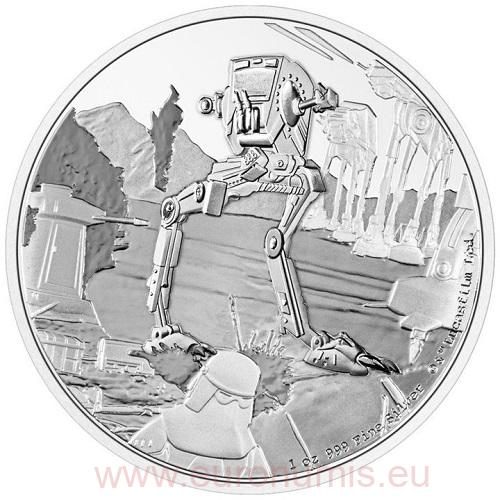 2 Dollars 2022 Niue PROOF 1 Oz Ag, Star Wars - AT-ST Walker