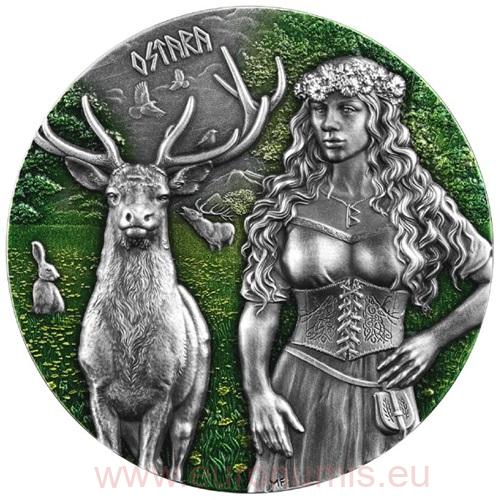 10 Mark 2023 Germania BU farbená Ultra High Relief 2 Oz Ag, Valkyries: Ostara