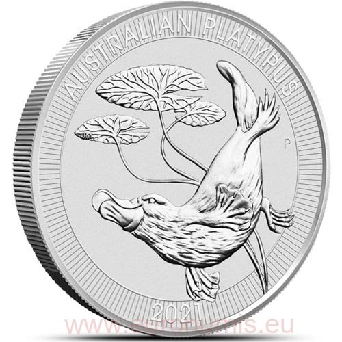 2 Dollar 2021 Austrália BU 1 1/2 Oz Ag, Platypus