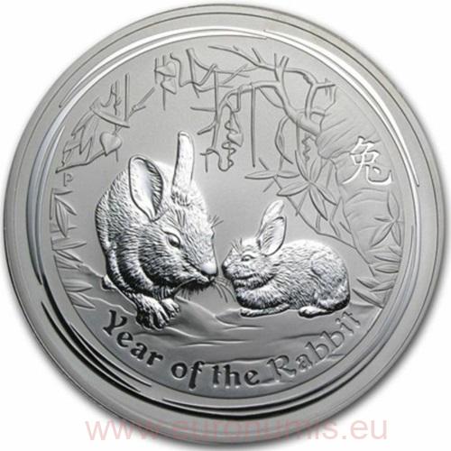 50 Cents 2011 Austrália BU 1/2 Oz Ag Lunar II. - Year of the Rabbit