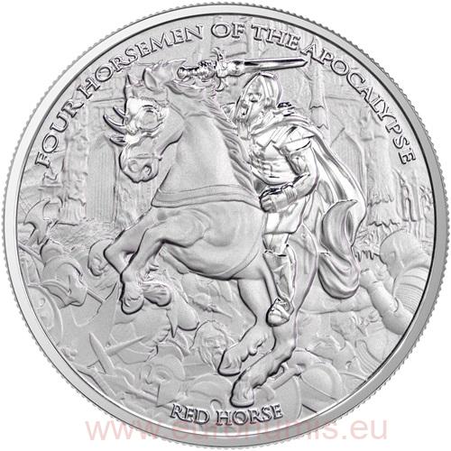 5 Thalers 2024 Carpathians BU 1 Oz Ag, Red Horse