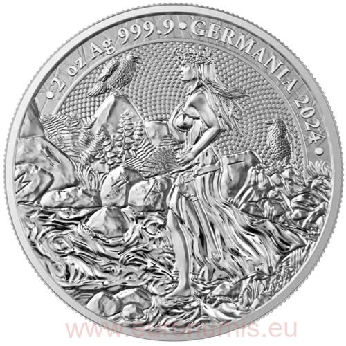 10 Mark 2024 Germania BU karta 2 Oz Ag, Germania