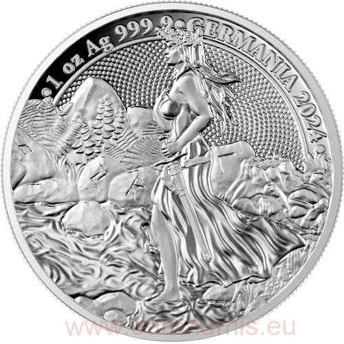 5 Mark 2024 Germania PROOF karta 1 Oz Ag, Germania 