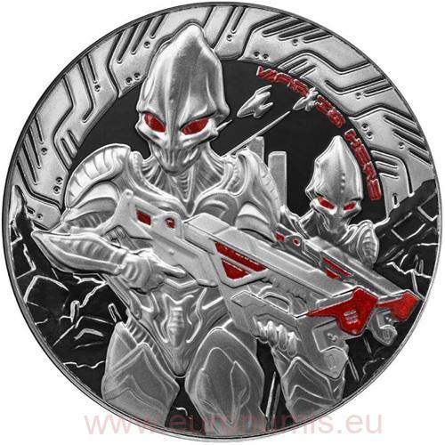 2 Dollars 2024 Samoa PROOF Black Rhodium  1 Oz Ag, Alien