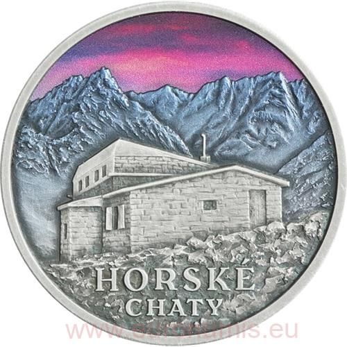 Strieborná medaila, farbená, Vysoké Tatry - Chata pod Rysmi