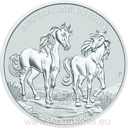 Dollar 2025 Austrália BU 1 Oz Ag, Australian Brumby 
