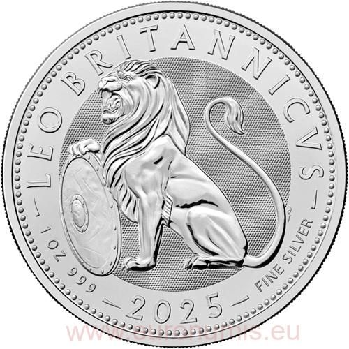 2 Pounds 2025 Anglicko BU 1 Oz Ag, British Lion