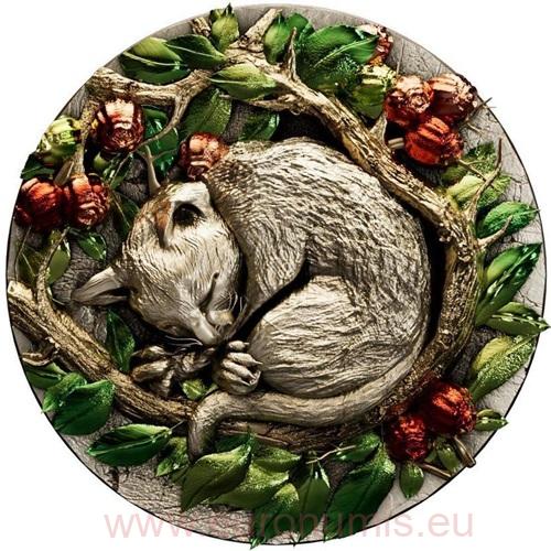 2000 Francs CFA 2025 Kamerun BU farbená Gilded 2 Oz Ag, Civet Coffee