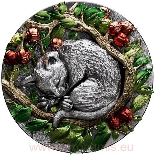 2000 Francs CFA 2025 Kamerun BU farbená Antiqued 2 Oz Ag, Civet Coffee