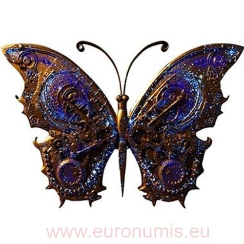 2000 Francs CFA 2025 Kamerun BU farbená Gilded 2 Oz Ag, Mech Butterfly