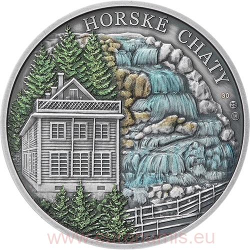 Strieborná medaila, farbená, Vysoké Tatry - Bilíková chata